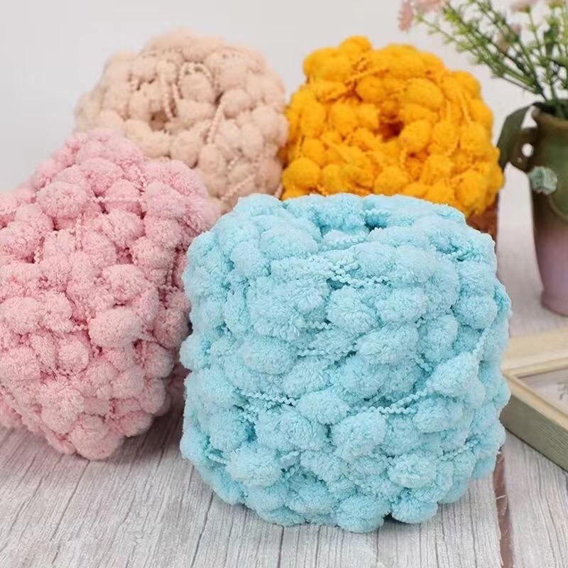 100g Pom Pom Yarn Colorful Chu - огляд і ціна Woven Scarf Blanket